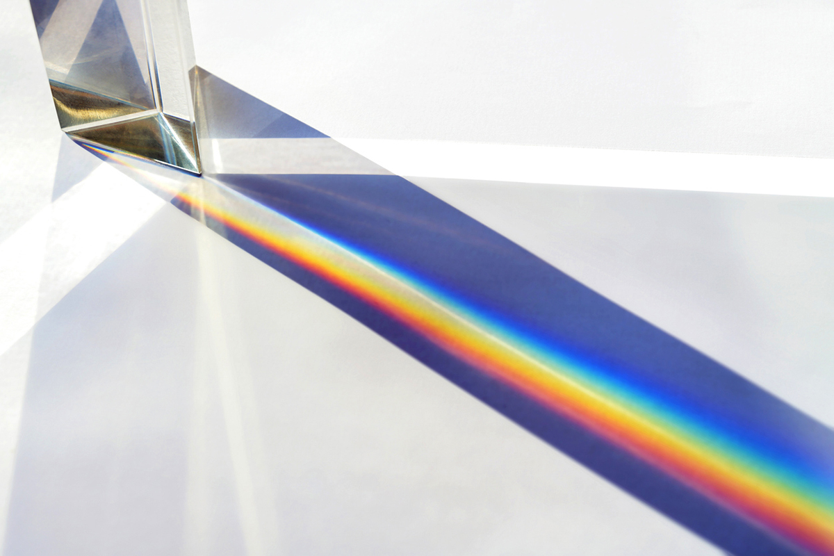 image of light refracting through a prism to illustrate how Bellomy's AI-powered research cloud illuminates the subtleties of psychographic data